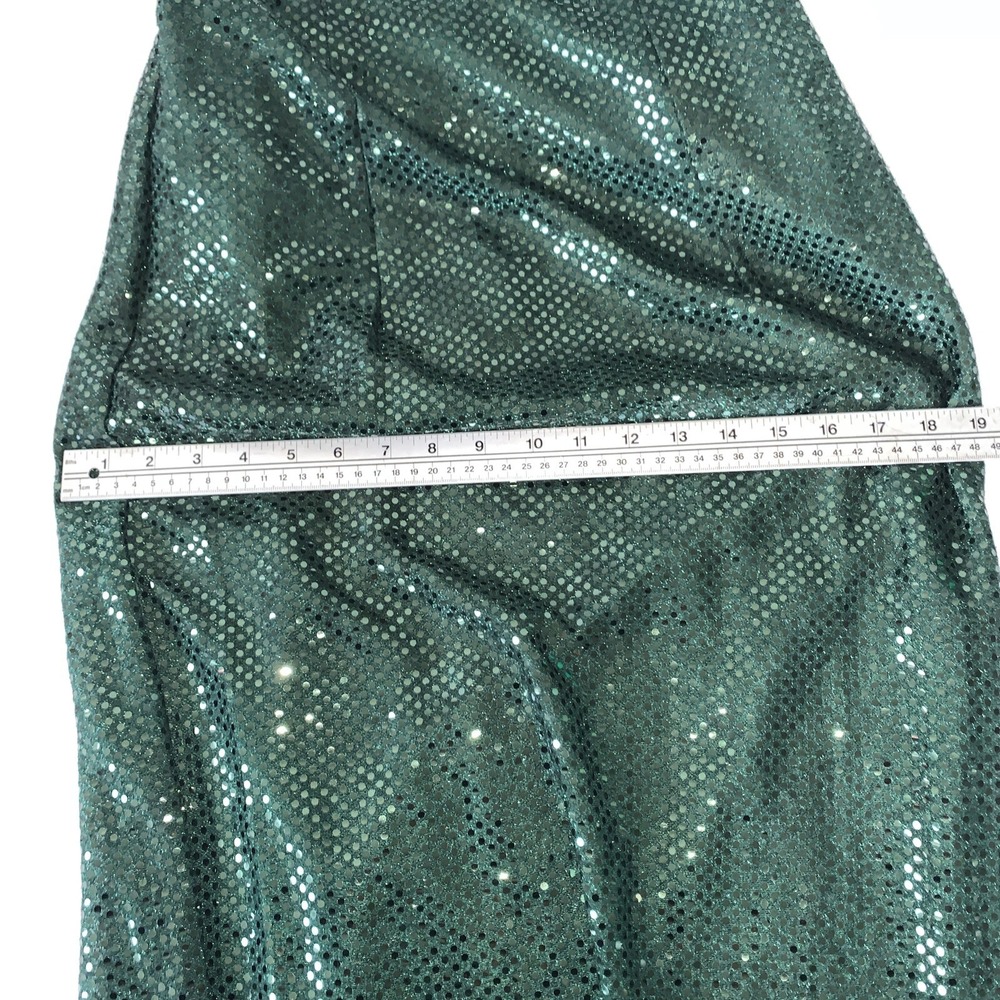 Roberta Green Sequin Maxi Sheath Dress Halter Neck 80s/90s Vintage Size 7/8 Glam - Picture 11 of 11